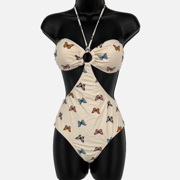 Swimsuit Mariposa Monoki One Piece in Butterfly Print Size Small - Picture 1 of 8